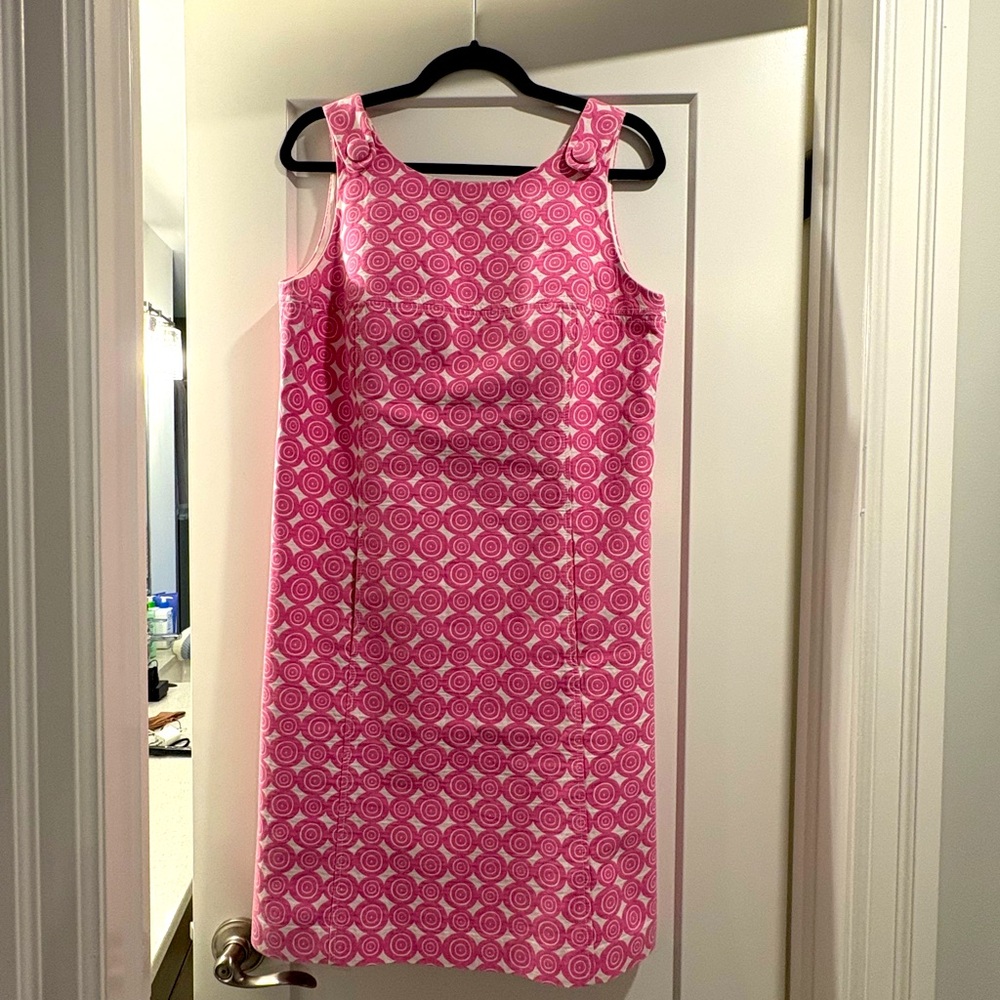 Pink Patterned Sleeveless Dress